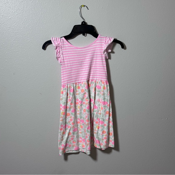 Bobbie Brooks Girls Spring‎ Dress Pink Stripes/Pink Floral Size M 7-8 - Picture 1 of 7